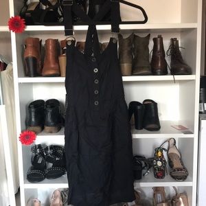Black dress with button detail
